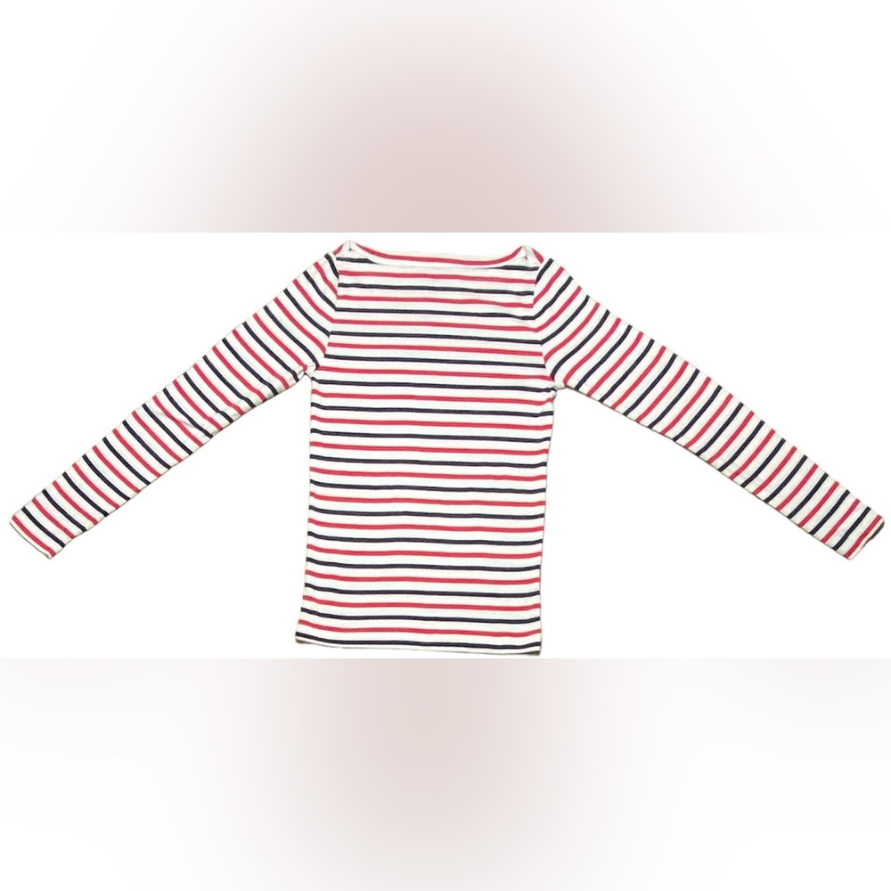 GAP Women's Long Sleeve Striped Tee - Red, Blue, White